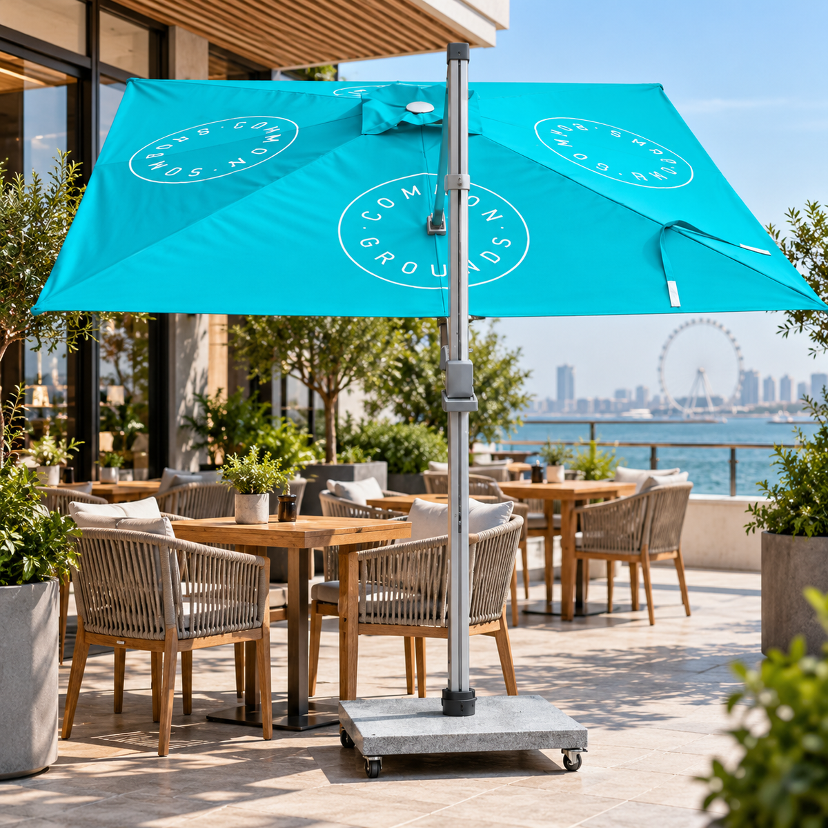 Cantilever Umbrella Branding