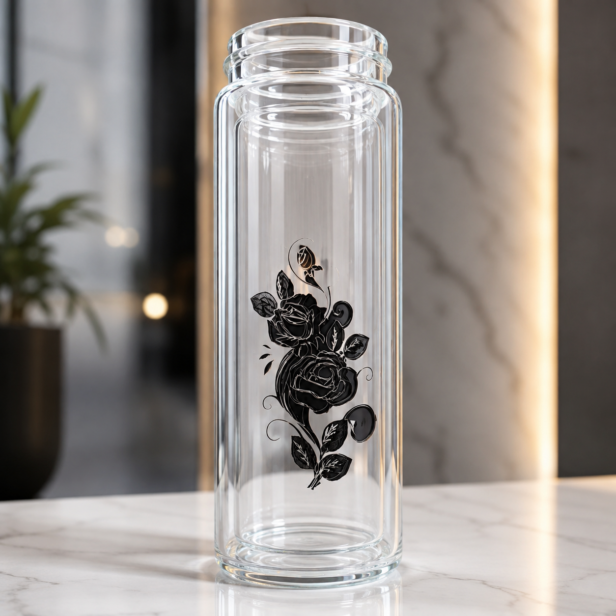 Glass bottle-Laser engraved